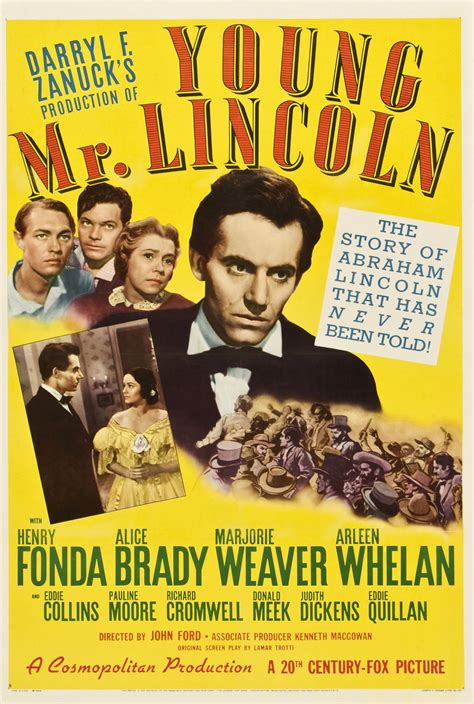 Henry Fonda, Young Mr. Lincoln movie poster, 20th Century Fox, 1939 Old ...