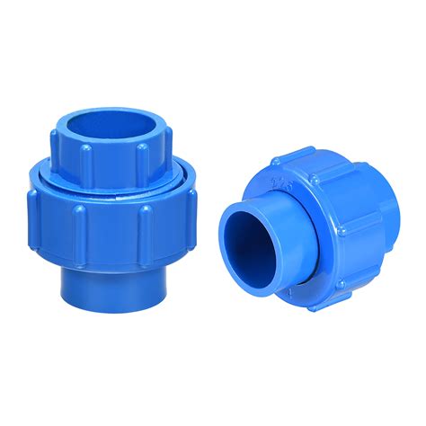 25mm x 25mm,PVC Pipe Fitting Union Solvent Socket Quick Connector Blue ...