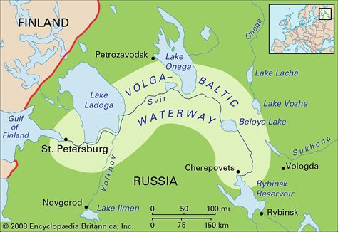 The Volga River Map