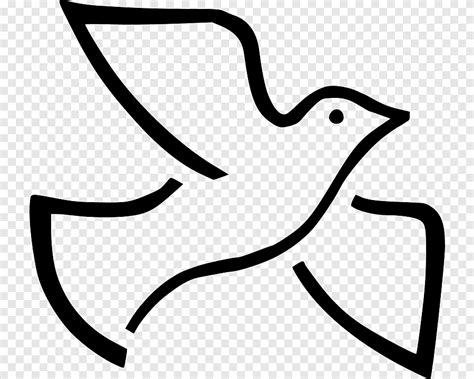 Black pigeon logo, Columbidae Doves as symbols Holy Spirit, dove, white ...