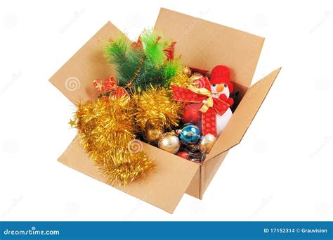 Box With Christmas Decorations Stock Images - Image: 17152314