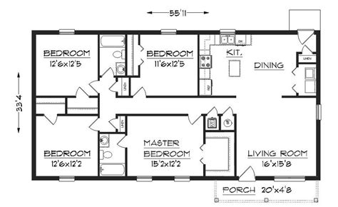 Simple House Floor Plan With Dimensions - floorplans.click