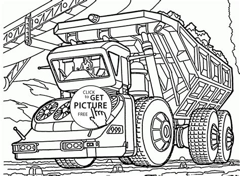 Garbage truck coloring page - lopisir