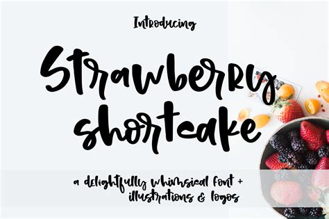 Strawberry Shortcake Font & Extras By The Ink Affair | TheHungryJPEG