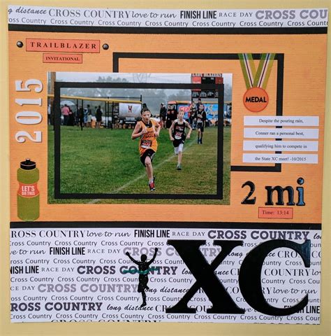 Cross country scrapbook layout idea - Cross country scrapbook layout ...