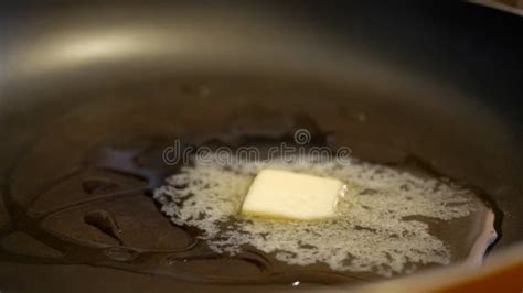 Melting Butter in a Skillet - Breakfast Eating Concept Stock Photo ...