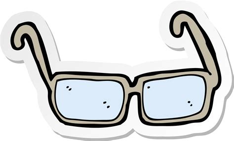 sticker of a cartoon spectacles 10732696 Vector Art at Vecteezy