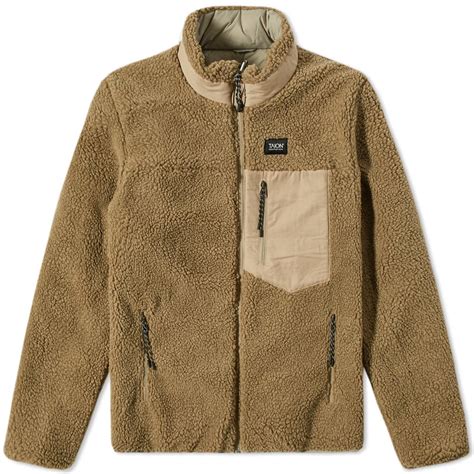 Taion Reversible Fleece Down Jacket Light Grey & Beige | END. (SE)