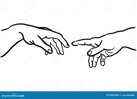 The Creation Of Adam Hands Drawing