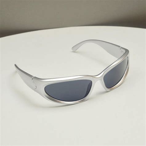 Y2K Aesthetic Sunglasses Silver Demon • Aesthetic Shop