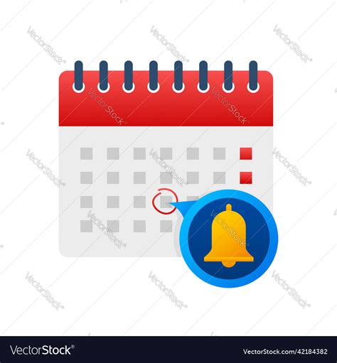 Calendar reminder wall important Royalty Free Vector Image