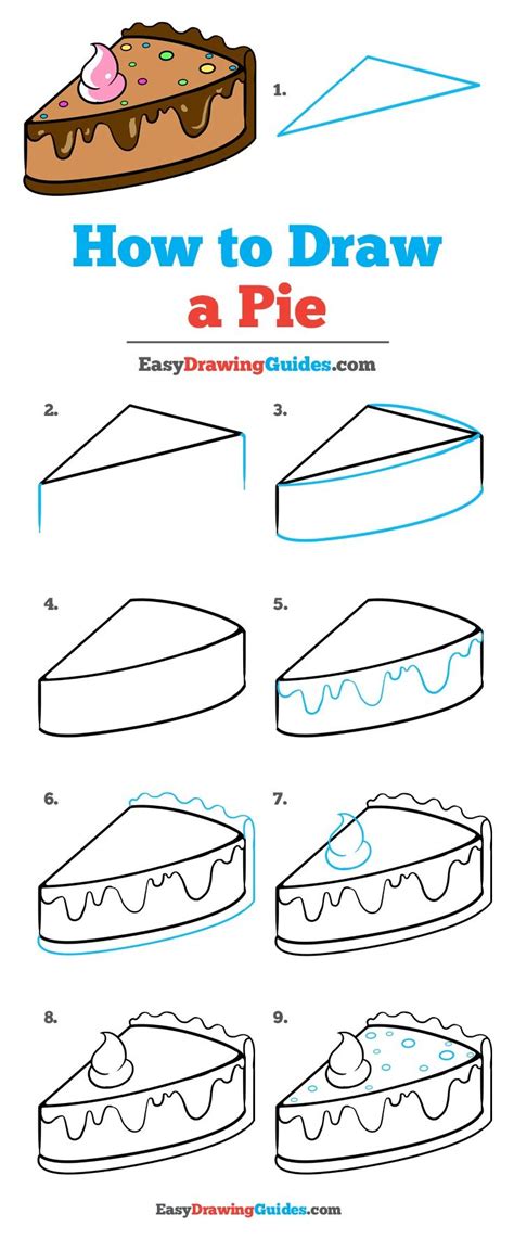 How to Draw a Tasty Pie - Really Easy Drawing Tutorial | Drawing ...