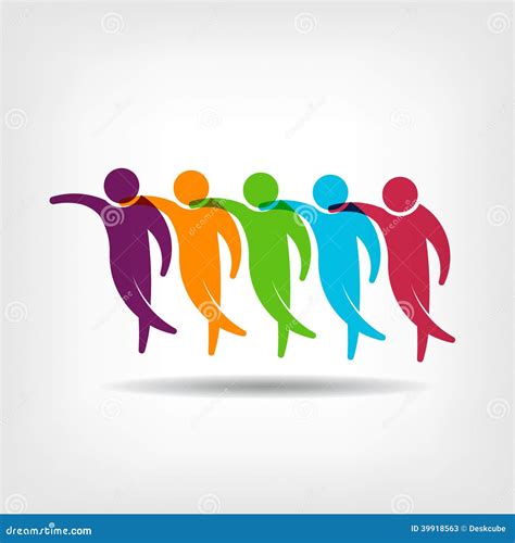 Teamwork. Group of Friends Logo Image Stock Vector - Illustration of ...