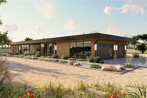 Mid-Century Modern Dogtrot House Plan with 4 Beds and 3 Baths ...