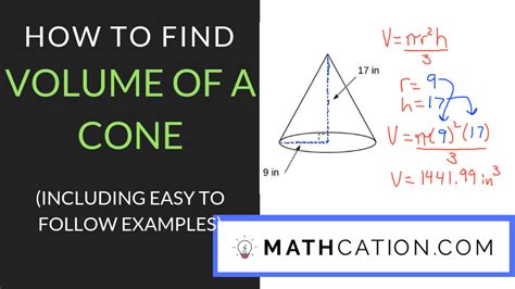 How To Find The Volume Of A Cone In 4 Easy Steps