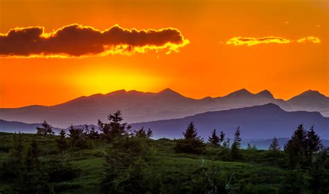 Free photo: Scenic View of Mountains Against Sky at Sunset - Background ...