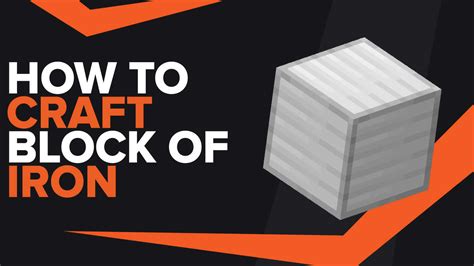 How To Make Block Of Iron In Minecraft