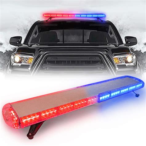 Buy 47" 88 Red Blue LED Light Bar Fit For Cops Vehicles Truck Cars ...