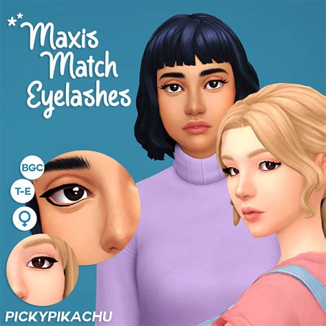 Best Maxis Match CC Eyelashes For The Sims 4 (All Free) – FandomSpot