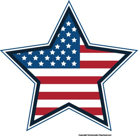 Patriotic Stars Clip Art Black And White