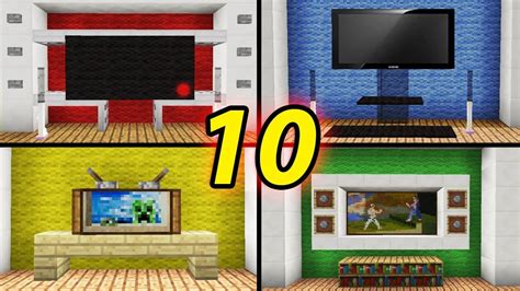 10 Tv Designs to Improve Your House in Minecraft / How to Build ...