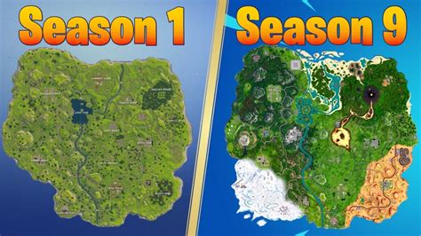 Evolution of the Fortnite Map (Season 1 - Season 9) - YouTube