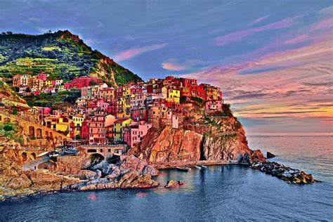 Colorful Manarola Sky at Dusk Photograph by Frozen in Time Fine Art ...