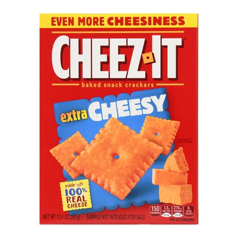 Cheez-It Extra Cheesy Baked Snack Crackers 12.4 oz - Walmart.com