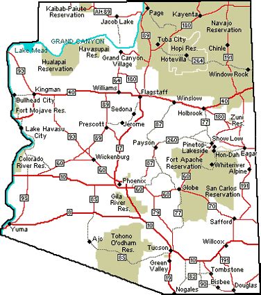 Arizona Indian Reservation Map | My blog