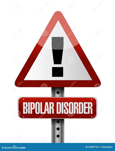 Bipolar Disorder Warning Road Sign Illustration Stock Illustration ...