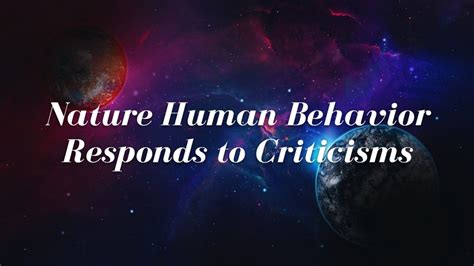 Shared post - Nature Human Behavior Responds to Criticisms