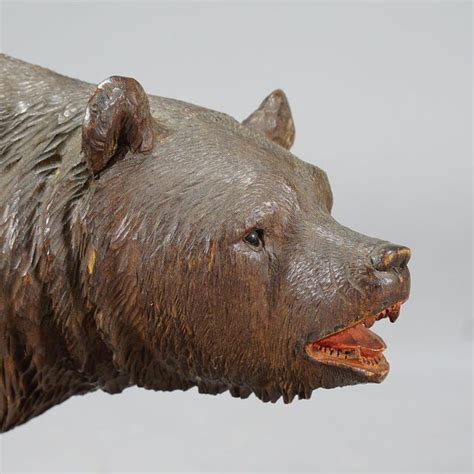 Whimsy Wooden Bear Carved in Brienz Ca. 1920 | Chairish