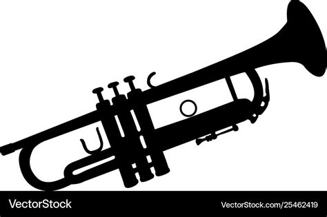 Trumpet silhouette Royalty Free Vector Image - VectorStock