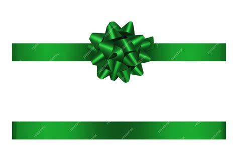 Premium Vector | Green bow and ribbon