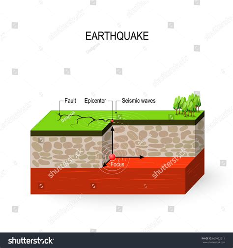 Earthquake Seismic Activity Seismic Waves Fault Stock Vector (Royalty ...