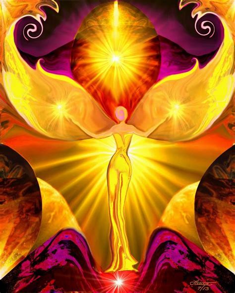 Third Chakra, Yellow Angel Art, Reiki Healing "The Becoming" - Primal ...