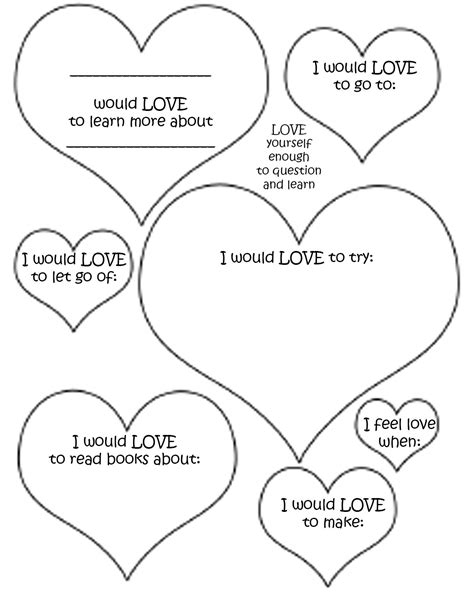 learning to be a healthier me | | Self esteem worksheets, Valentine ...