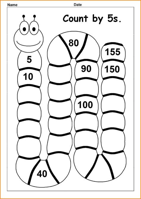 Count By 5's Printable Chart - Printable Word Searches