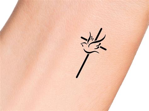 Dove And Cross Tattoo Designs