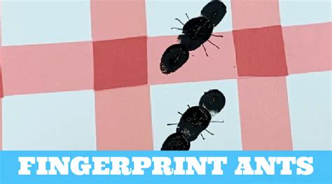 Easy Fingerprint Ant Craft for Preschool - Twitchetts