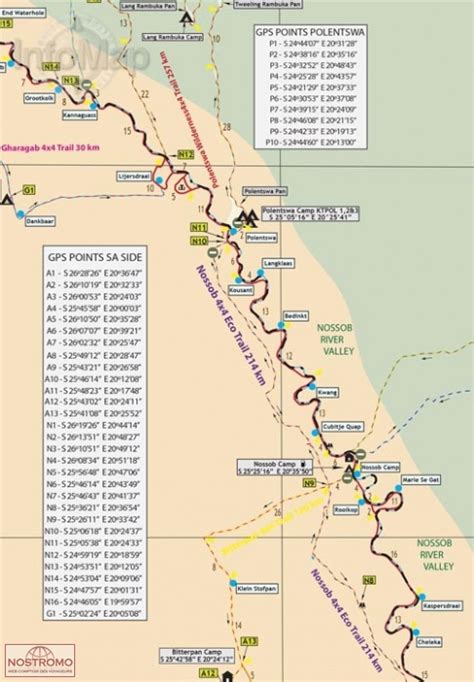 Travel Map Kgalagadi Transfrontier Park (South Africa) Infomap | lupon ...