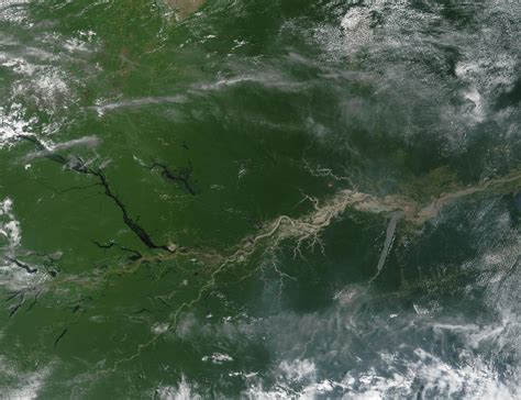 Satellite Image, Photo of the Amazon River, Brazil