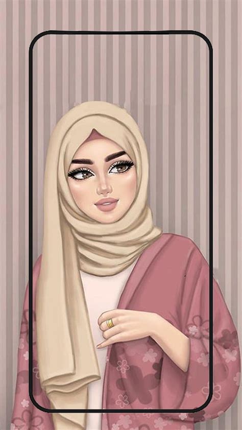 Hijab muslima cartoon for Android, Muslim Girl Cartoon HD phone ...