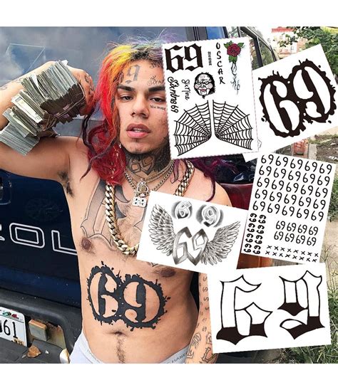 Buy Tekashi 6Ix9Ine Tattoo Set | 69 tattoos Temporary Tattoos ...