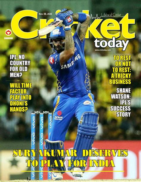 Cricket Today-November 06, 2020 Magazine - Get your Digital Subscription