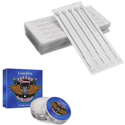 50x Tattoo Needles - 1003RL Professional Sterile Disposable + Tattoo ...