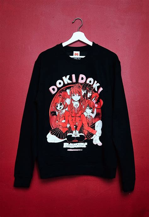 DOKI DOKI Black Sweater | Sweatshirts, Sweatshirt designs, Print clothes