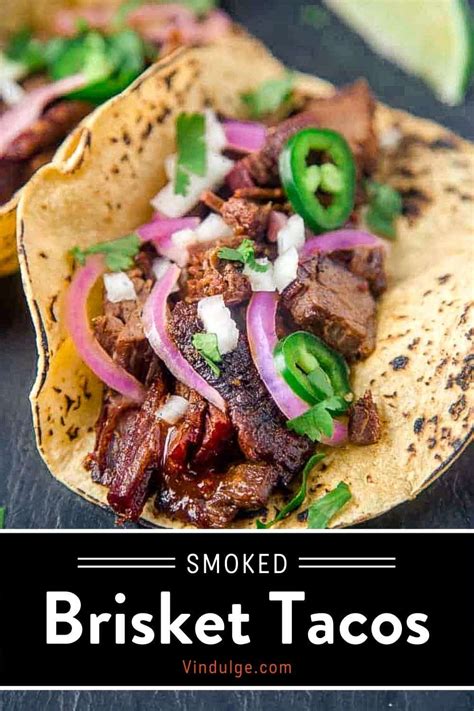 Brisket Tacos - a great use for leftover smoked brisket - Vindulge