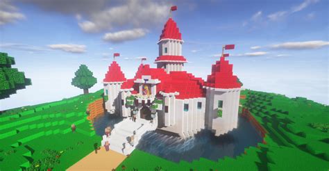 Mario Odyssey's Peach Castle - Mushroom Kingdom [1.12.2] Minecraft Map