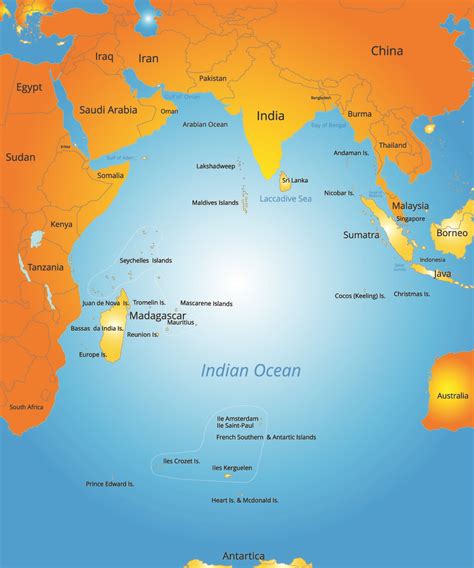 Indian Ocean Islands Map